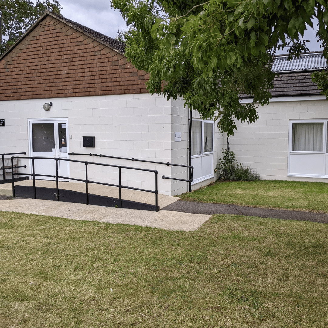 Alternative view of the disability access entrance at Souldern Village Hall