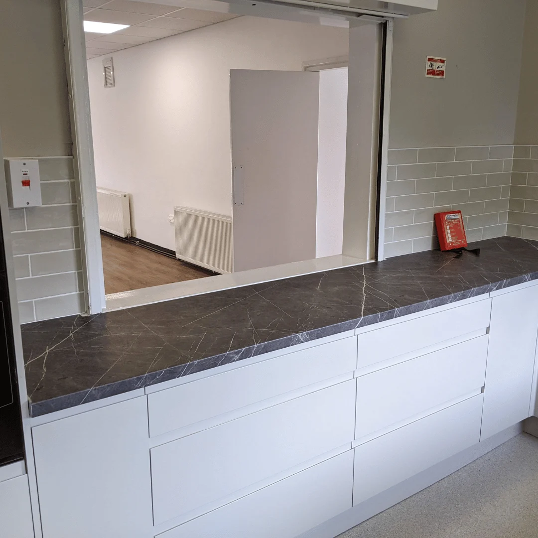 Another angle of the kitchen at Souldern Village Hall